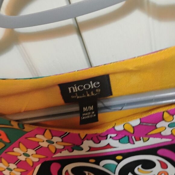 Nicole by Nicole Miller Vibrant Multicolor Midi Dress - Picture 3 of 11